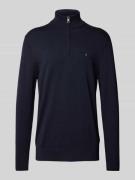 Tommy Hilfiger Regular Fit Strickpullover mit Stehkragen in Marine, Gr...