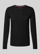 Tommy Hilfiger Regular Fit Longsleeve aus Viskose mit Label-Stitching ...