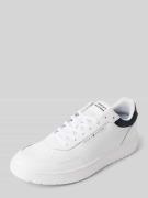 Tommy Hilfiger Sneaker aus Leder-Mix Modell 'BASKET CORE LITE' in Weis...