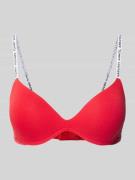 TOMMY HILFIGER Push-up-BH mit Label-Details Modell 'HERITAGE' in Rot, ...