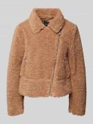 Zero Sherpa Jacket mit Kentkragen in Camel, Größe 36