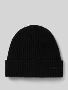 Barts Beanie mit Label-Detail Modell 'WILBERT' in Black, Größe 1