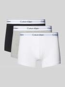 Calvin Klein Underwear Trunks mit Label-Bund im 3er-Pack in Hellgrau, ...