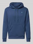 G-Star Raw Hoodie mit Logo-Stitching in Jeansblau, Größe L