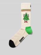 Happy Socks Socken mit Motiv-Stitching Modell 'Happy Tree' in Offwhite...