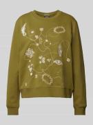 Scotch & Soda Sweatshirt mit Motiv-Stitching in Oliv, Größe L