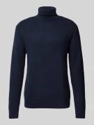 SELECTED HOMME Rollkragenpullover mit Strukturmuster Modell 'ZIG' in D...