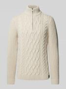 Superdry Strickpullover mit Zopfmuster Modell 'Jacob' in Offwhite, Grö...