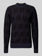 Casual Friday Strickpullover mit Strukturmuster Modell 'Karl' in Marin...