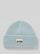 Drykorn Beanie mit Label-Patch Modell 'NEREA' in Aqua, Größe 1