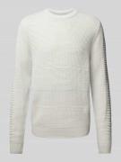 Jack & Jones Strickpullover mit Strukturmuster Modell 'HUGO' in Hellgr...