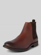 Jack & Jones Chelsea Boots aus Leder Modell 'WARGO' in Cognac, Größe 4...