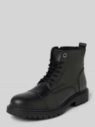 Jack & Jones Lederboots mit Zugschlaufe Modell 'TREMOR' in Black, Größ...