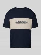 Jack & Jones T-Shirt mit Label-Print Modell 'LEGACY' in Dunkelblau, Gr...