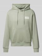 Jack & Jones Hoodie mit Label-Print Modell 'ECORP' in Mint, Größe L