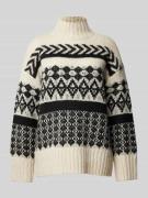 Vero Moda Oversized Strickpullover mit Norwegermuster Modell 'AMPLE' i...