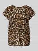 Vero Moda T-Shirt mit Animal-Print Modell 'AVA' in Schoko, Größe L