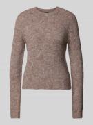 Vero Moda Pullover mit Rundhalsausschnitt in Taupe, Größe L