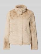 Only Regular Fit Webpelzjacke mit Stehkragen Modell 'NEWVIDA' in Beige...