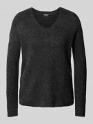 Only Pullover mit V-Ausschnitt Modell 'CAMILLA' in Anthrazit Melange, ...