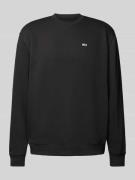 Tommy Jeans Sweatshirt mit Logo-Stitching in Black, Größe L