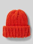 Pieces Beanie mit breitem Umschlag Modell 'JAMMA' in Rot, Größe 1