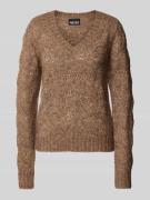 Pieces Regular Fit Strickpullover mit Fallmaschenmuster Modell 'BIBBI'...