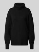 Pieces Rollkragenpullover mit erhabener Naht Modell 'MALOU' in Black, ...