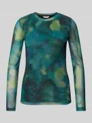 B.Young Longsleeve mit Rundhalsausschnitt Modell 'Paloma' in Petrol, G...