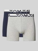 Tom Tailor Slim Fit Trunks mit Label-Schriftzug am Bund in Hellgrau Me...