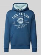 Tom Tailor Regular Fit Hoodie aus Baumwoll-Mix mit Logo Print in Dunke...