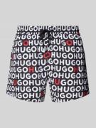 HUGO Regular Fit Badehose mit Label-Print Modell 'TORTUGA' in Black, G...