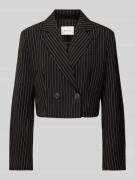 Gestuz Cropped Blazer mit Brusttasche Modell 'Avana' in Black, Größe 3...