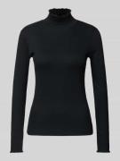 Marc Cain Longsleeve mit Stehkragen in Black, Größe 36