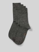 camano Socken mit Label-Stitching  im 3er-Pack in Dunkelgrau Melange, ...