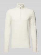 CINQUE Strickpullover mit Troyer-Kragen Modell 'CILUCA' in Offwhite, G...