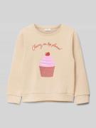 Name It Sweatshirt mit Motiv-Print Modell 'FOMIANA' in Beige, Größe 10...