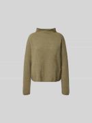 Filippa K Oversized Pullover mit Stehkragen in Khaki, Größe L