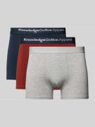 Knowledge Cotton Apparel Boxershorts mit elastischem Logo-Bund im 3er-...