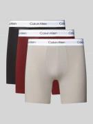 Calvin Klein Underwear Trunks mit Label-Bund im 3er-Pack in Bordeaux, ...