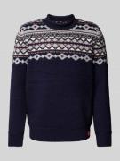 Superdry Strickpullover mit Label-Patch in Dunkelblau, Größe L