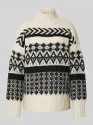 Vero Moda Oversized Strickpullover mit Norwegermuster Modell 'AMPLE' i...