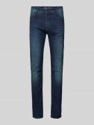 MAC Slim Fit Jeans im 5-Pocket-Design Modell 'Arne' in Dunkelblau, Grö...