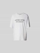 Anine Bing Oversized T-Shirt mit Label-Print in Hellgrau, Größe L