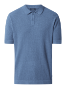 Esprit Collection Poloshirt aus Bouclé in Hellblau, Größe S