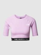 The North Face Cropped T-Shirt mit 1/2-Ärmeln in Violett, Größe S