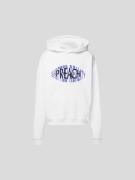 Preach Oversized Hoodie mit Label-Stitching in Weiss, Größe S