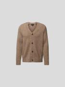 Theory Cardigan mit V-Ausschnitt in Beige, Größe M