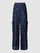 Copenhagen Muse Hose mit floralem Allover-Muster Modell 'ALVA' in Roya...