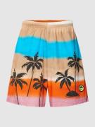 Barrow Shorts mit Allover-Motiv-Print Modell 'POPELINE' in Dunkelorang...